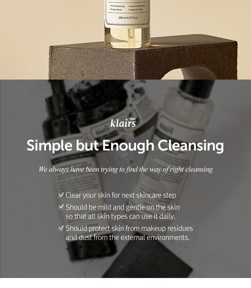 Beste Klairs - Gentle Black Fresh Cleansing Oil MINI
