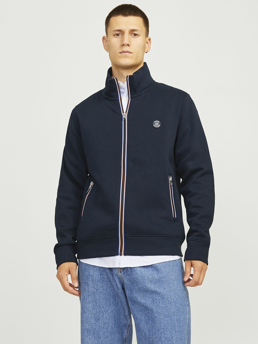 JACK & JONES<br>Suéter com zíper e gola alta