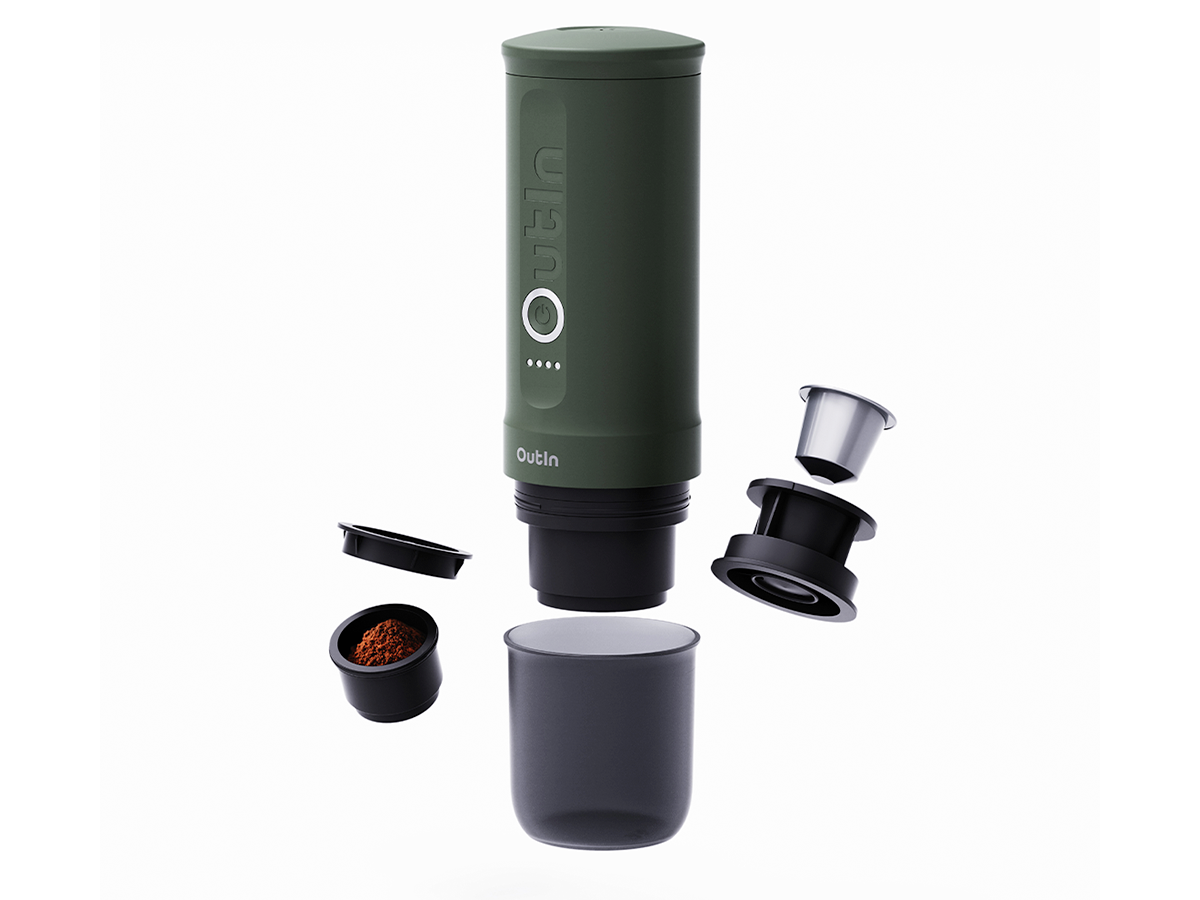 OutIn Nano draagbare elektrische espressomachine - Green