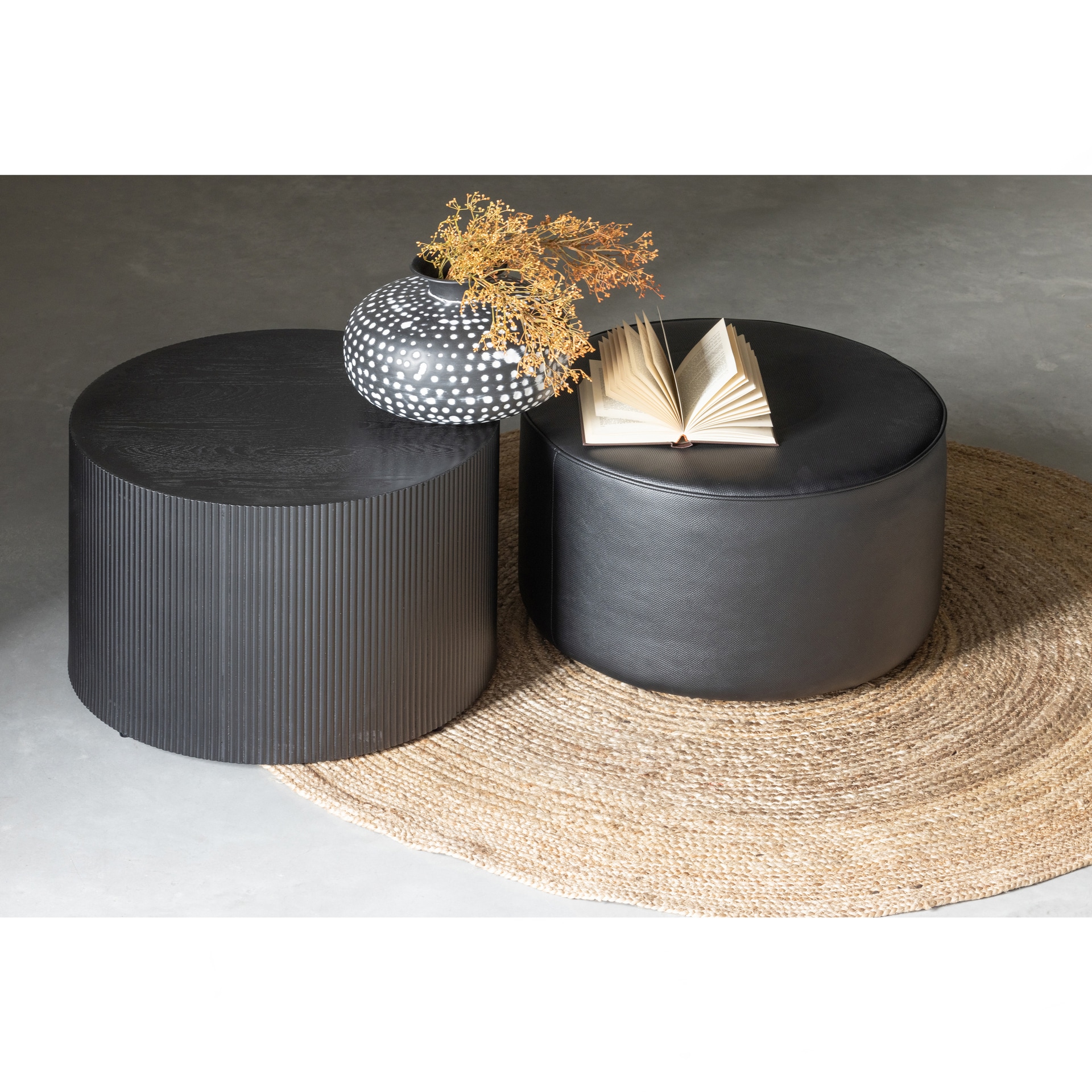 Beistelltisch SANNE 60x60 cm rund schwarz