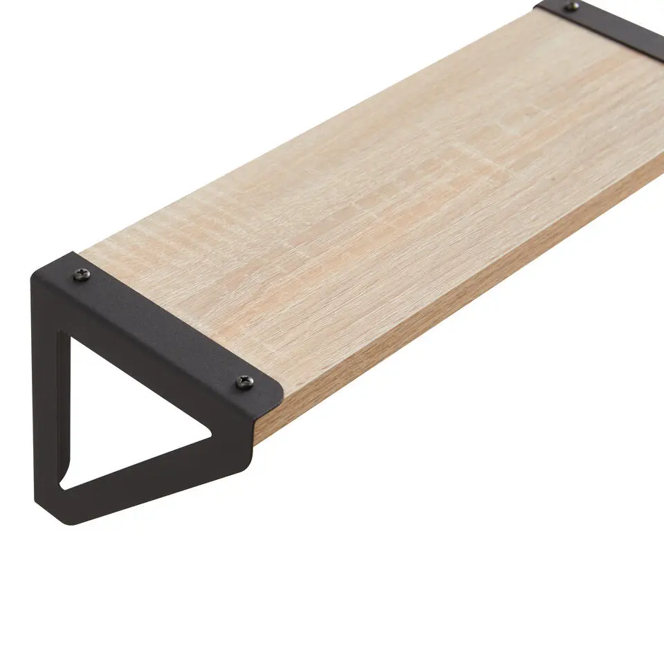 Set van 3 Wandplanken, Zwevende Boeken Planken- Licht bruin