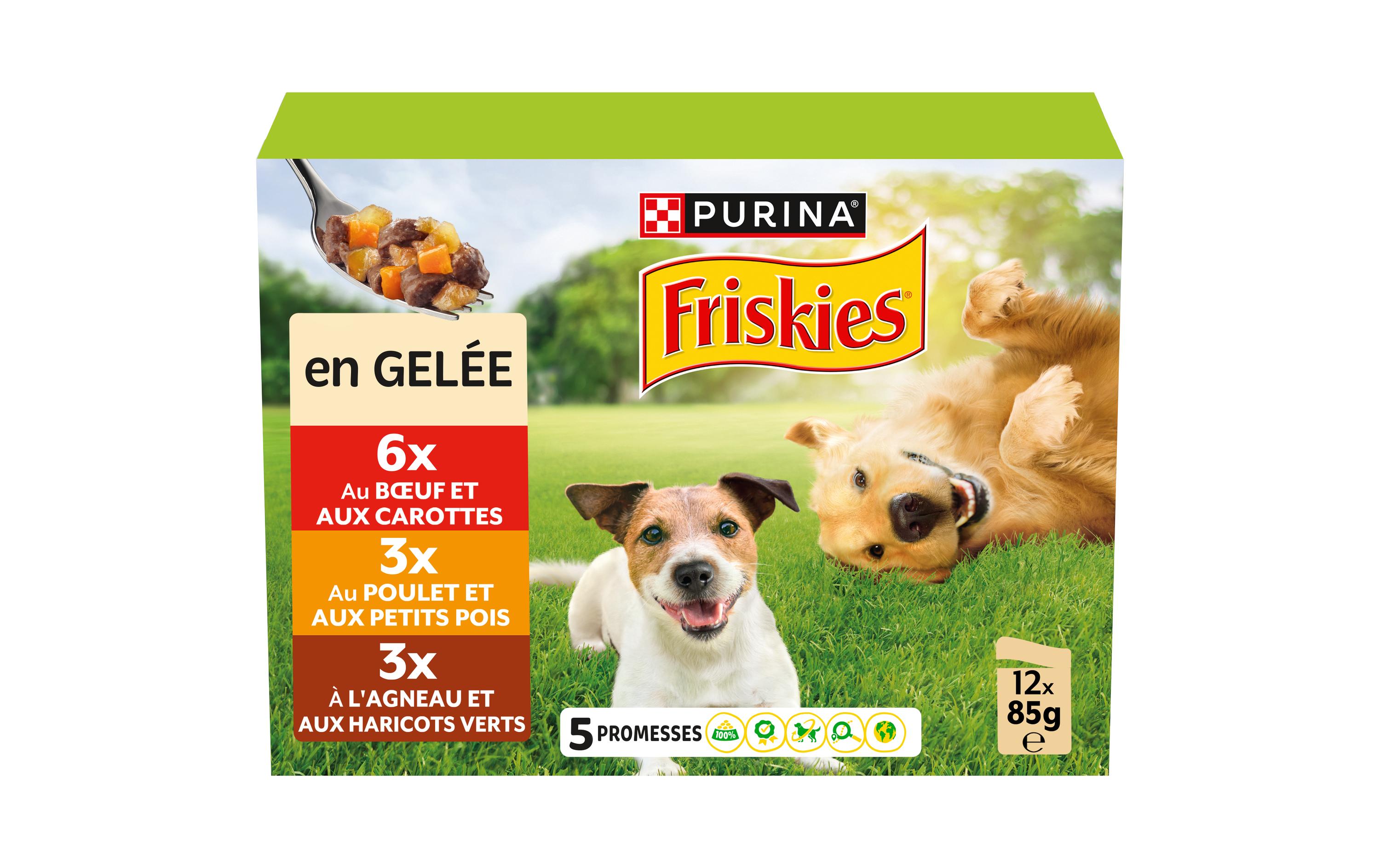 Nassfutter Adult Huhn, Lamm, Rind mit Gemüse 12 x 85 gFeuchtnahrung für erwachsene Hunde