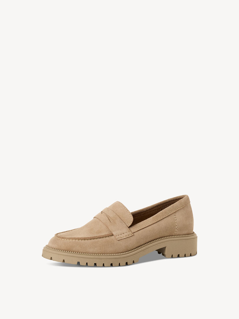 Leren Instappers - beige