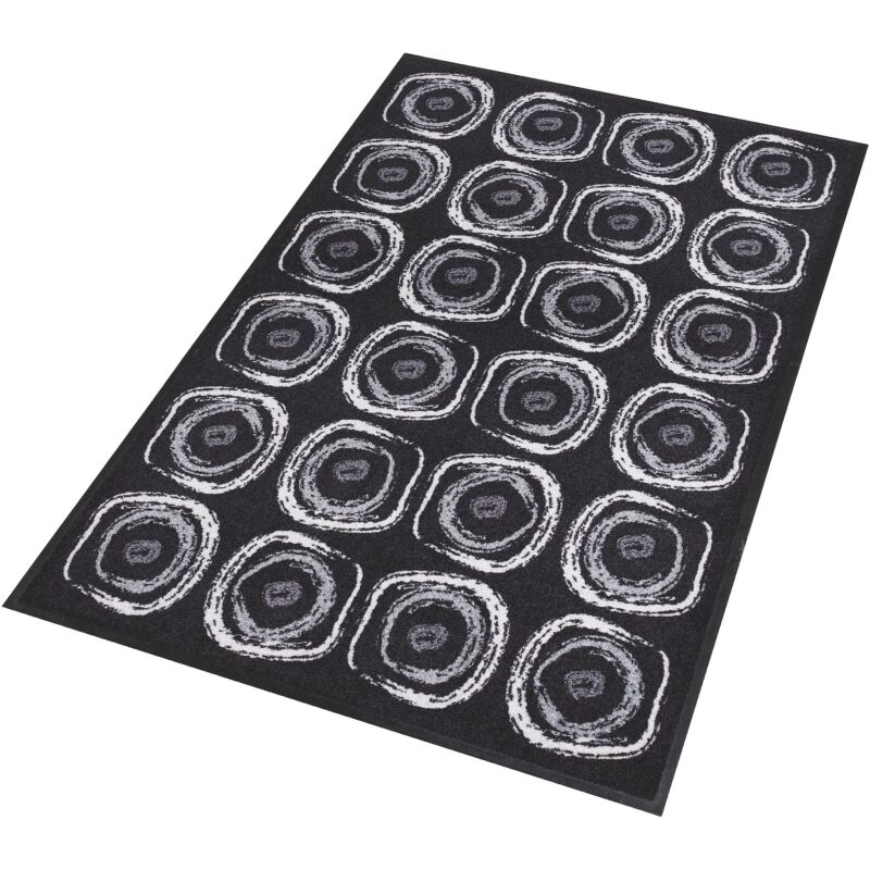 Tapis d'entrée déco, anthracite