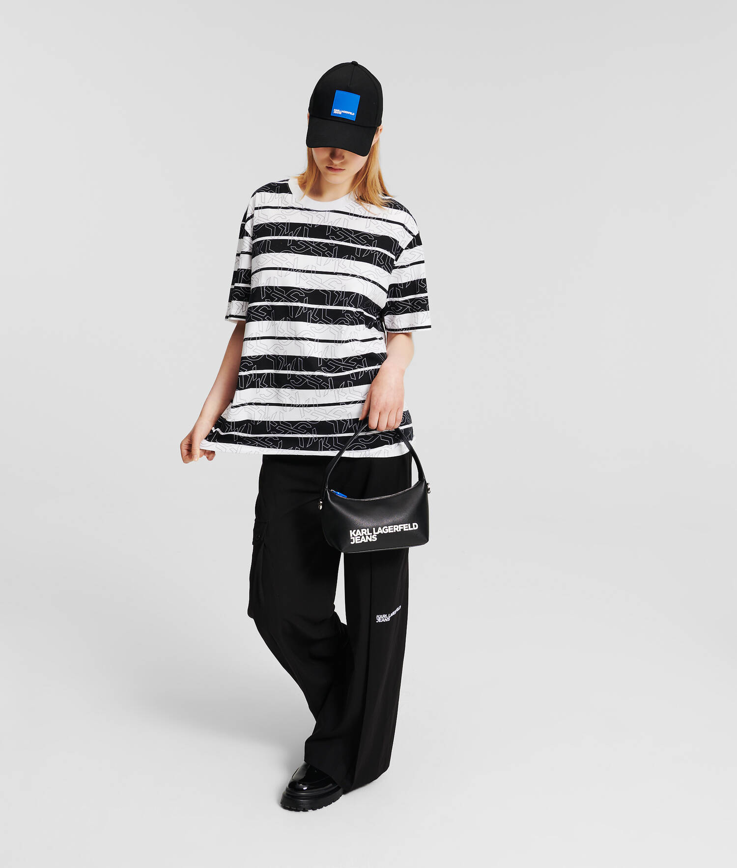 T-SHIRT RAYÉ KLJ MONOGRAM