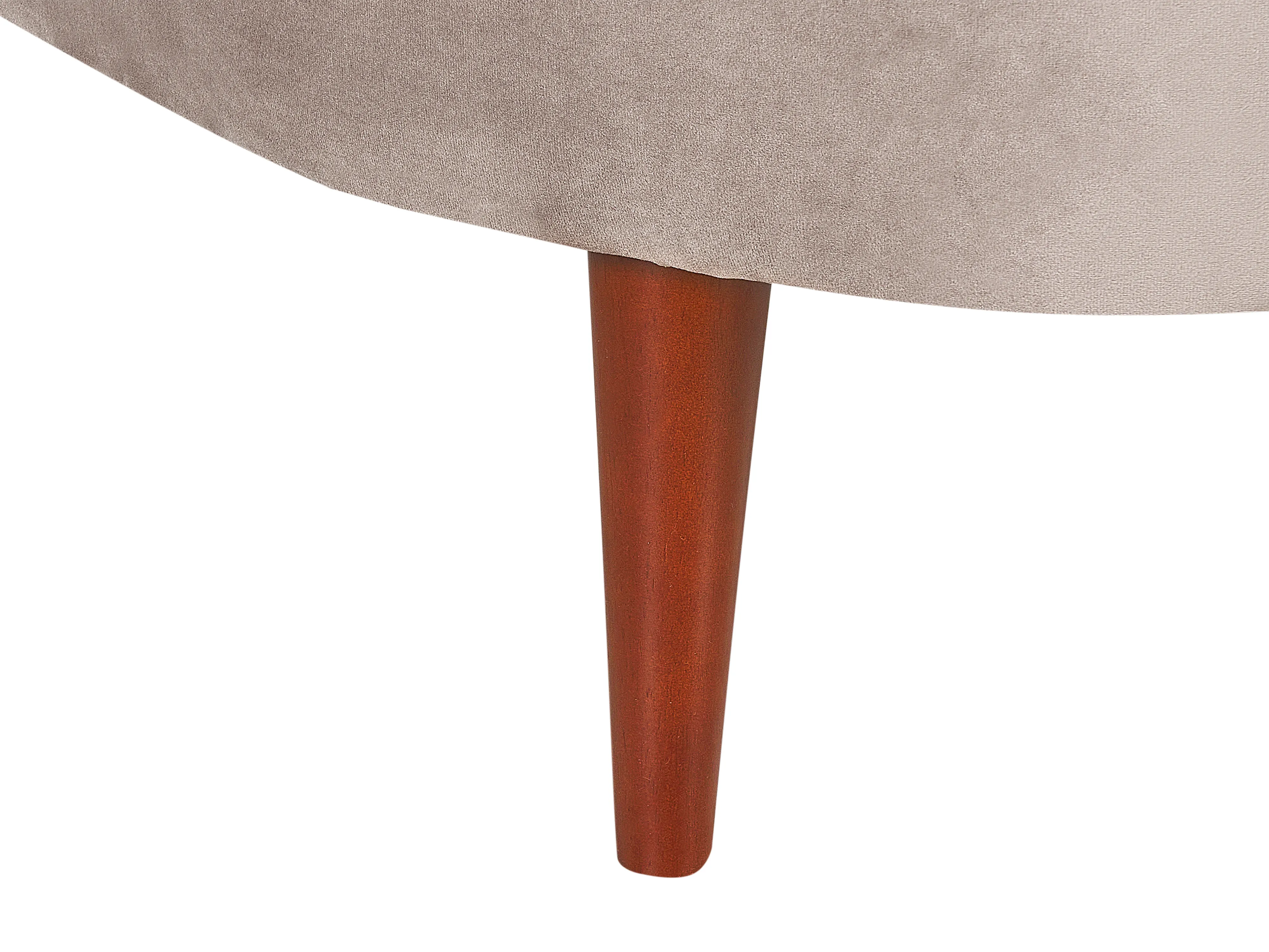 Rechtszijdige chaise longue CHAUMONT Fluweel Taupe