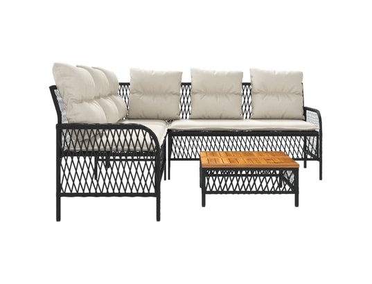 LES TENDANCES - Salon extérieur Salon de jardin-gris-5 places-171.5x171.5x70-495042