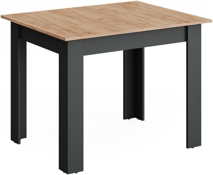 Vicco Esstisch Repose, Anthrazit/Goldkraft Eiche, 100 x 80 cm ausziehbar