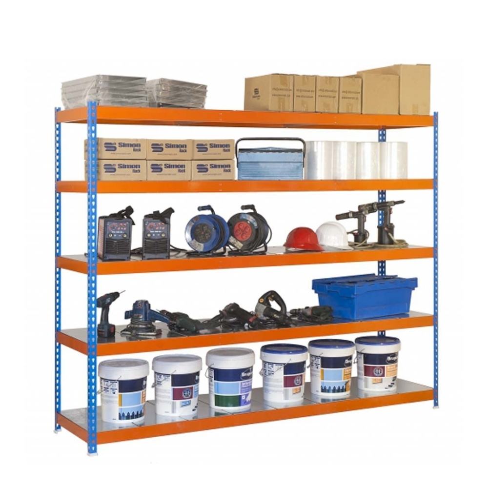 PROREGAL Heavy-Duty stellingkast Big Metal Yeti Five HxBxD 200 x 120 x 75 cm Draagvermogen 400 kg Gegalvaniseerd