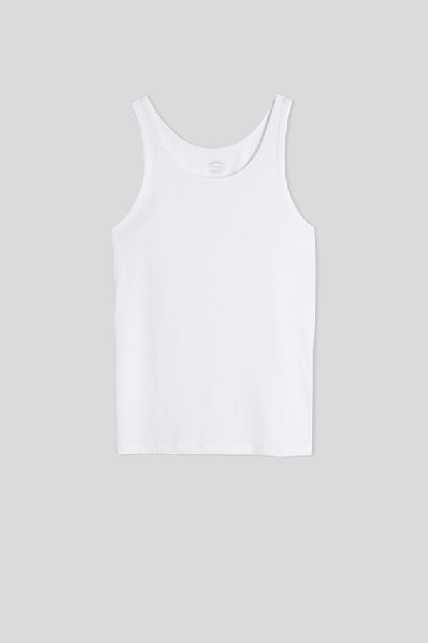 Camiseta sem mangas com gola redonda
