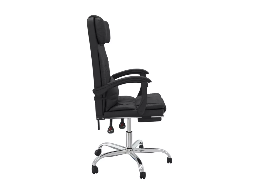 Fauteuil de massage inclinable de bureau Noir Similicuir