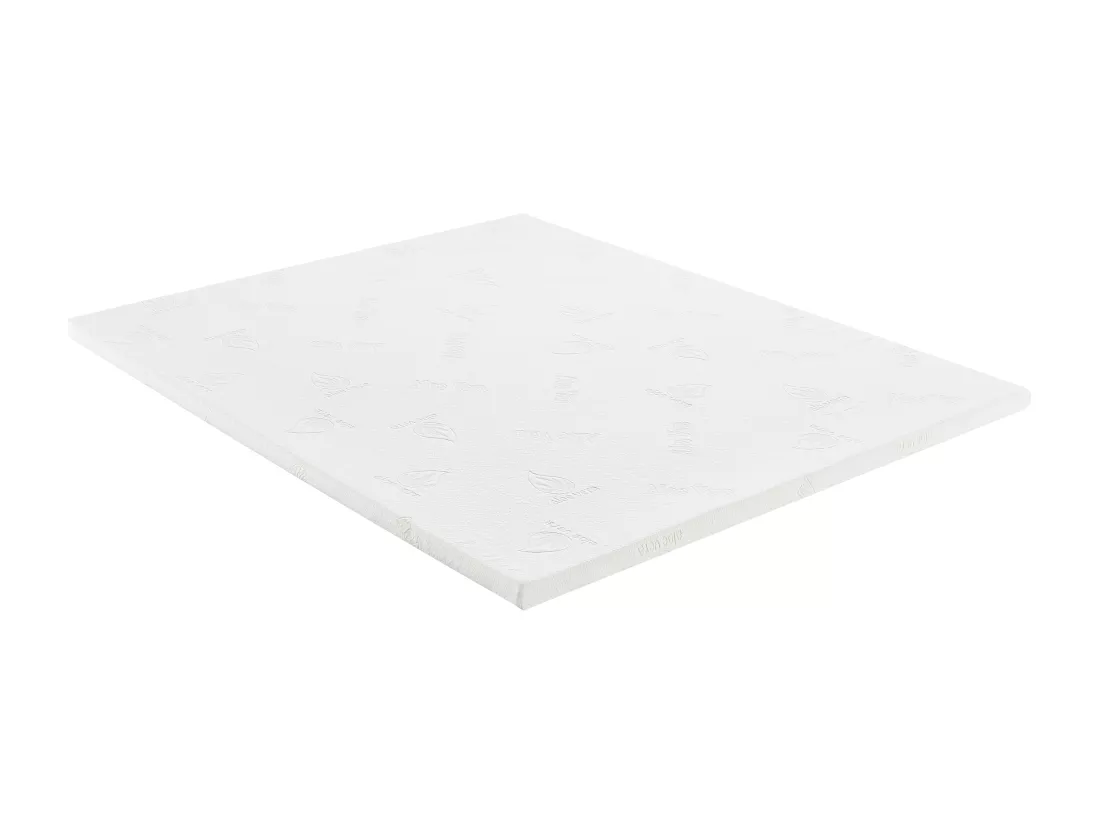 Surmatelas 140 x 190 cm luxe mémoire de forme coutil aloe vera ép.5cm - LACETO de NATUREA
