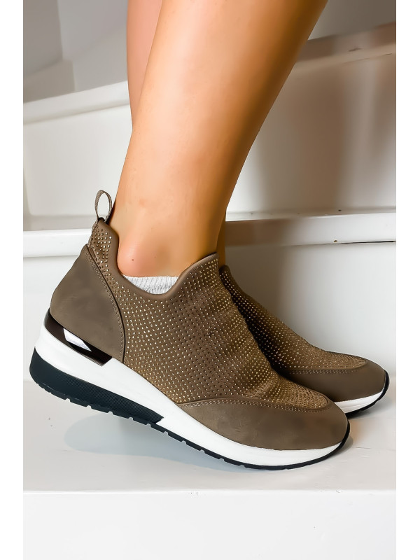 Baskets Iroshi lycra Taupe - Reqins