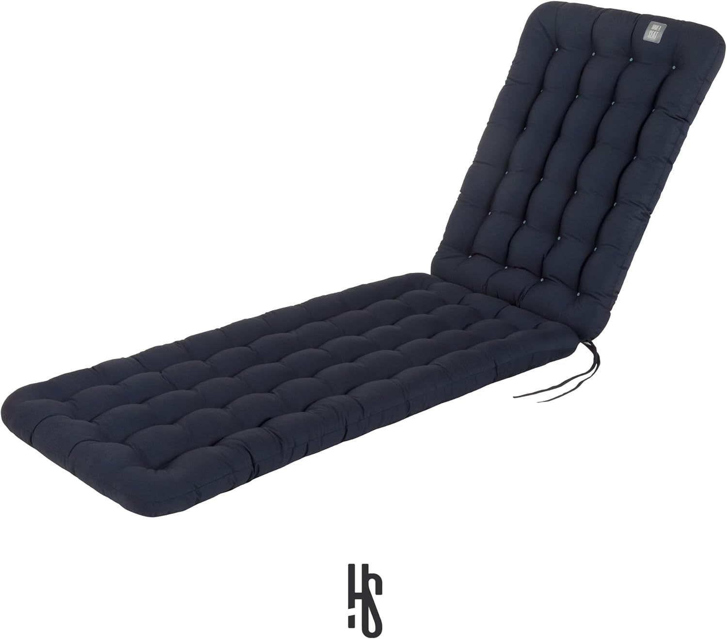 Auflage für Deckchair 180x50 cm - Bequeme Liegestuhl Auflage, 8 cm Dick - Waschbar bis 95°C, Orthopädisch, Wetterfest - Made in Germany (180x50 cm, Marine Blau)