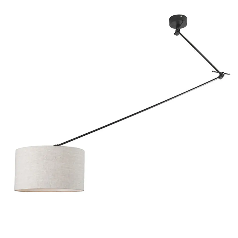 Qazqa hanglampen blitz grijs e27