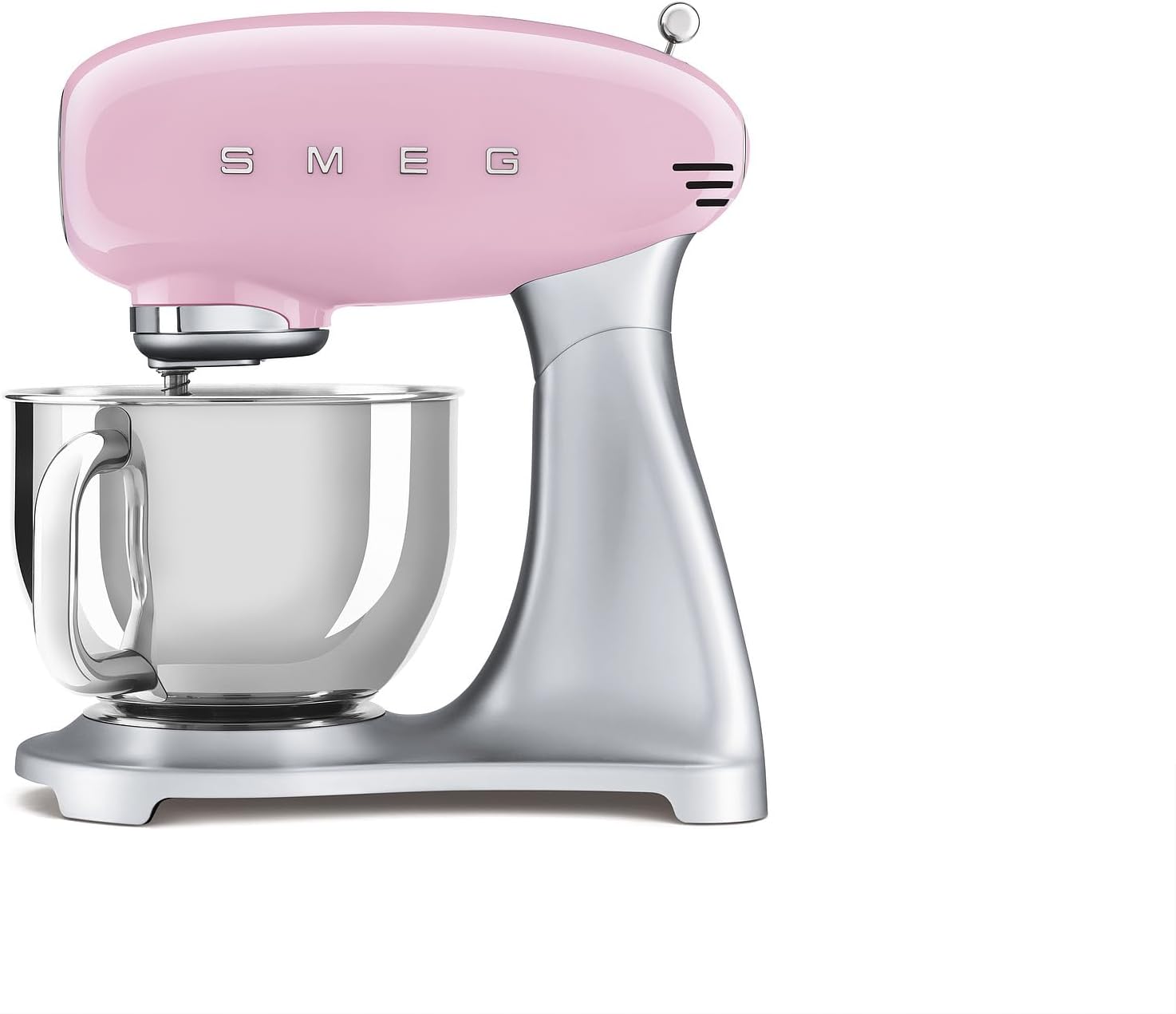 Smeg, Robot Pâtissier SMF02BLEU, 10 Niveaux de Vitesse, Fonction Mise en Marche Progressive, Bol 4,8 L, Verrouillage Moteur de Sécurité, Batteur Plat, Crochet et Couvercle Fournis, 800W, Noir