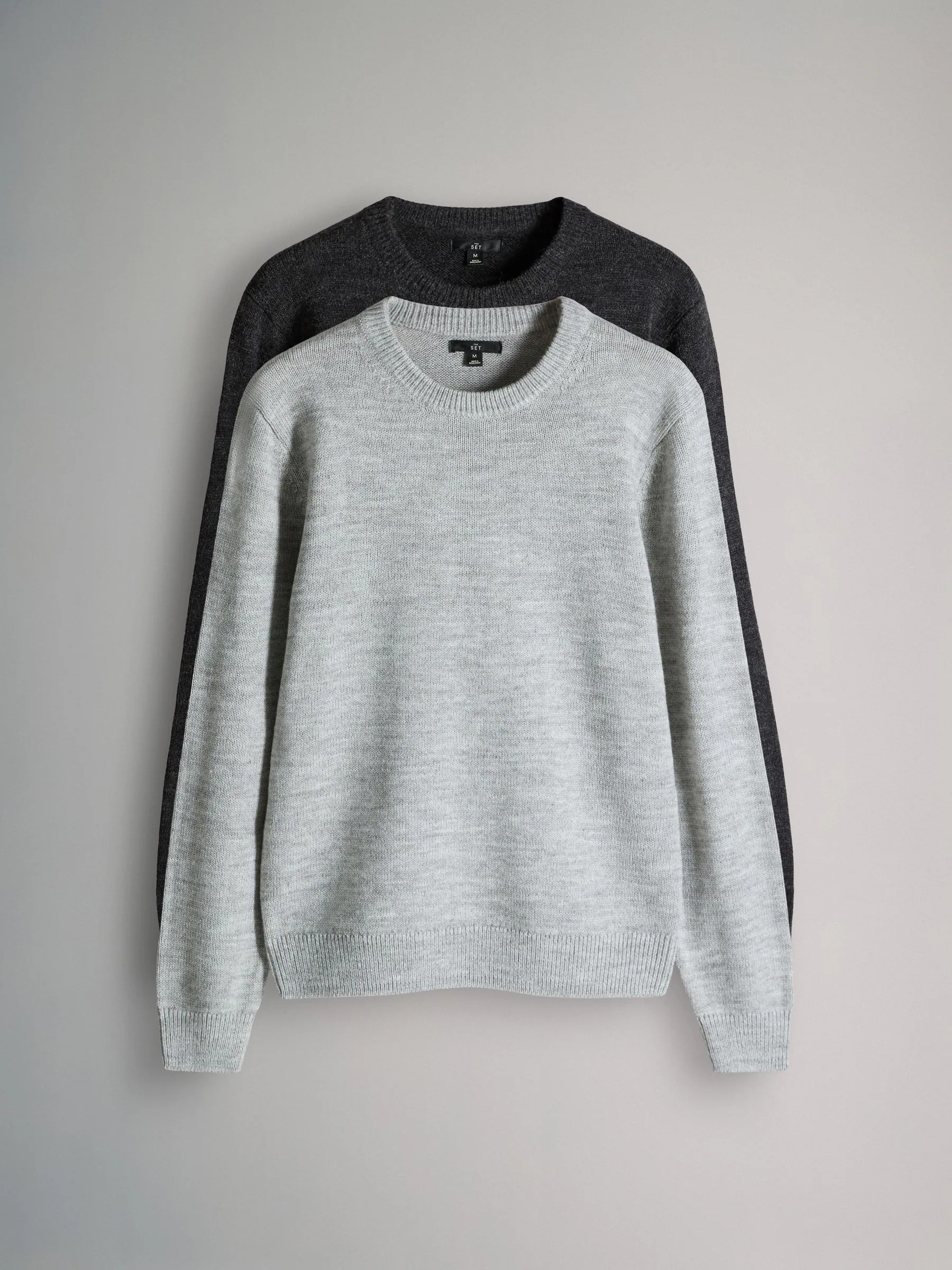 Antraciet/grijs gemêleerd - The Set 2 Pack Crew Neck Knitted Jumpers