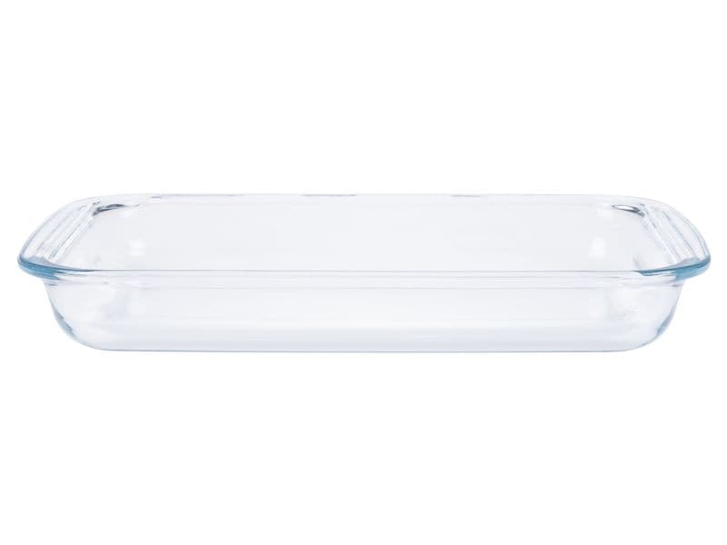FURBER Auflaufform Glas, 3 L, Eckig Ofen- und spülmaschinenfeste Auflaufform