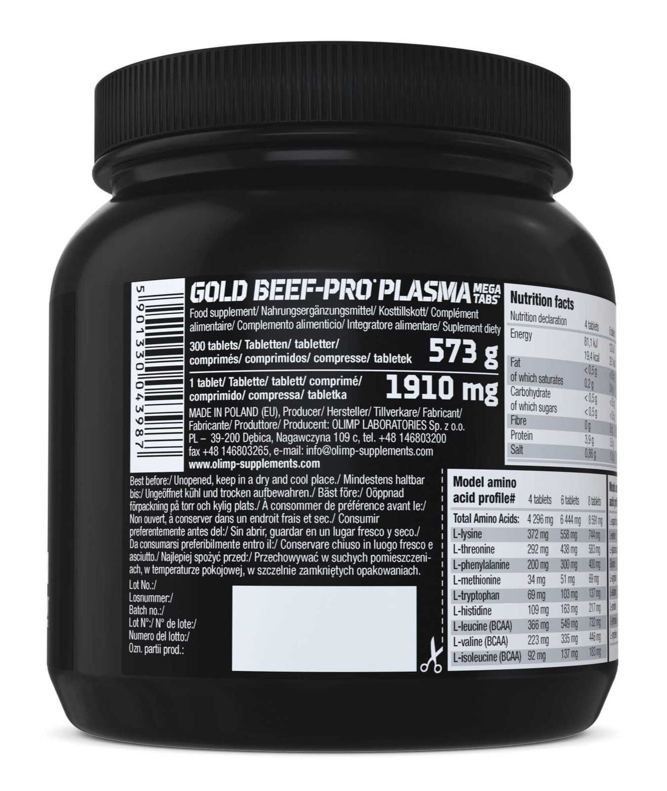 Olimp Gold Beef-Pro Plasma Mega Tabs 300 comprimidos