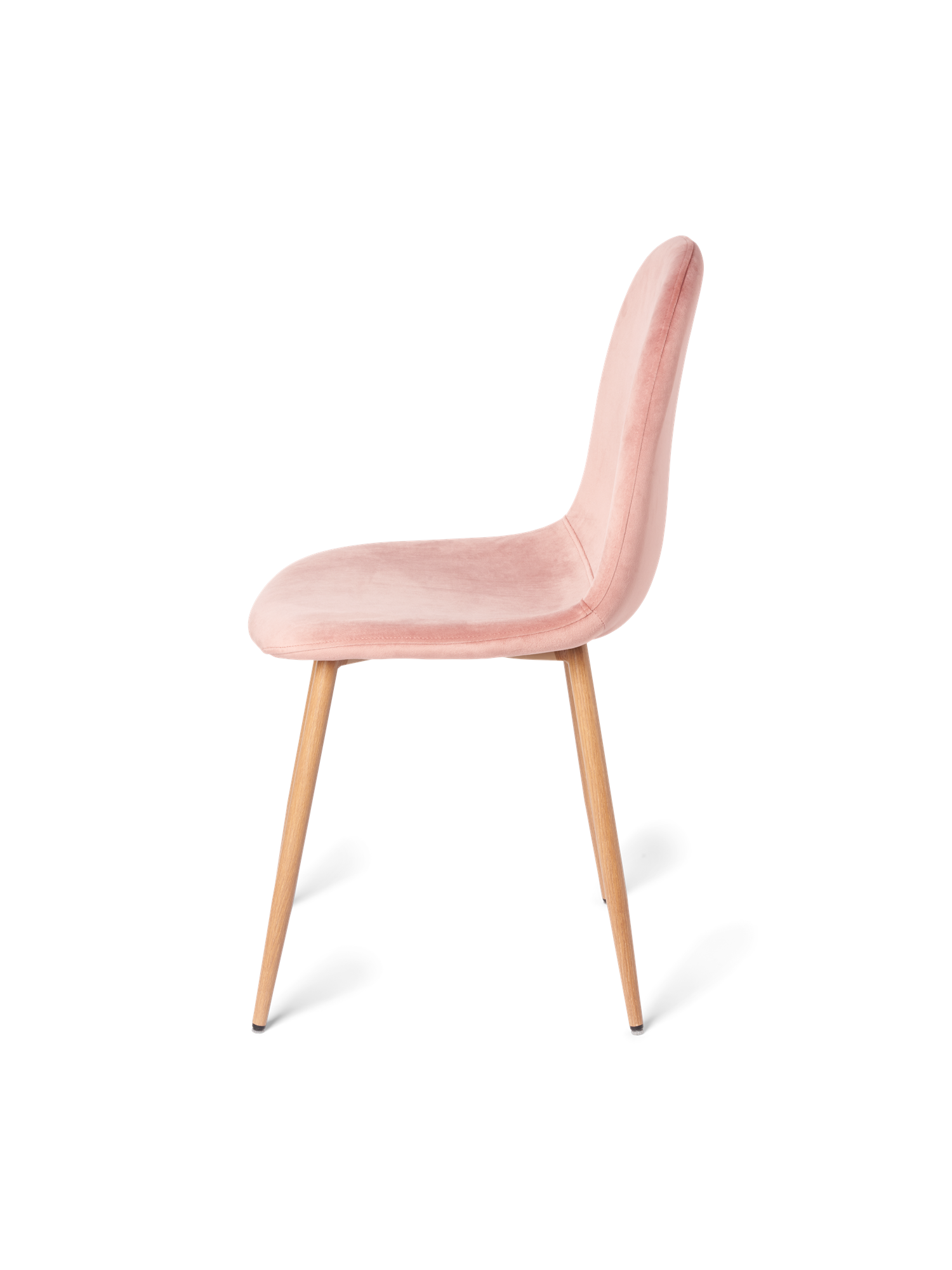 Stol i velour | Polyester/jern/poppeltræ/skum. 40,5 x 44,5 x 89 cm. | Dark Rose