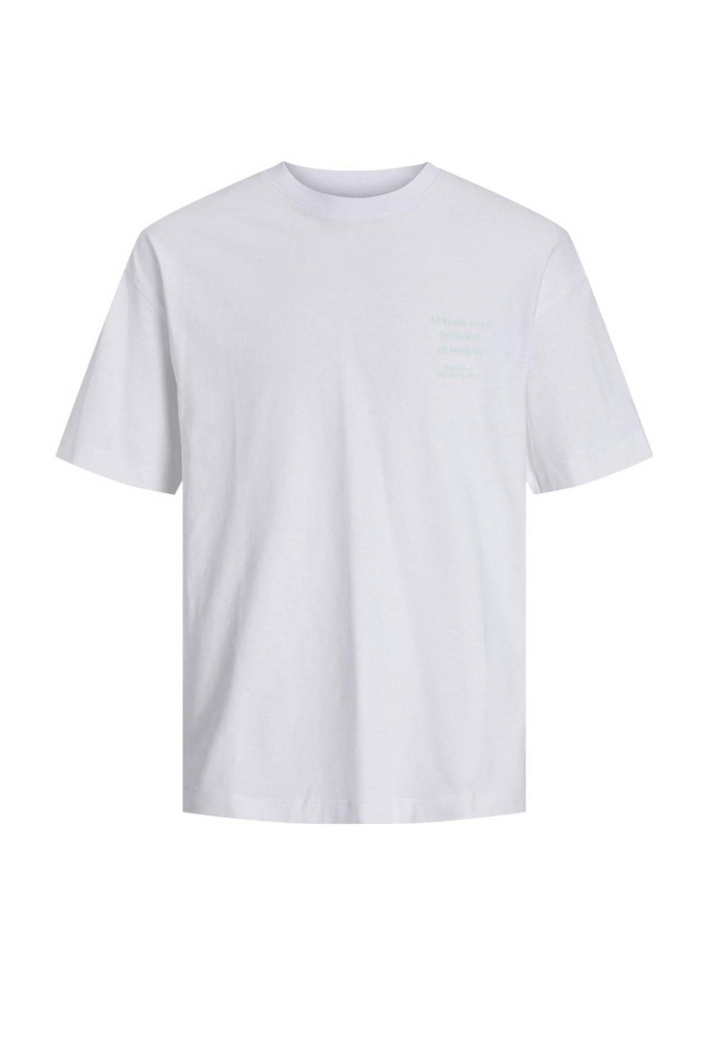 JACK & JONES T-shirt JORVALENCIA met backprint wit