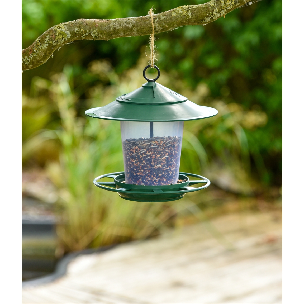 Mangeoire pour oiseaux + 1kg de graines + 10 boules de graisse