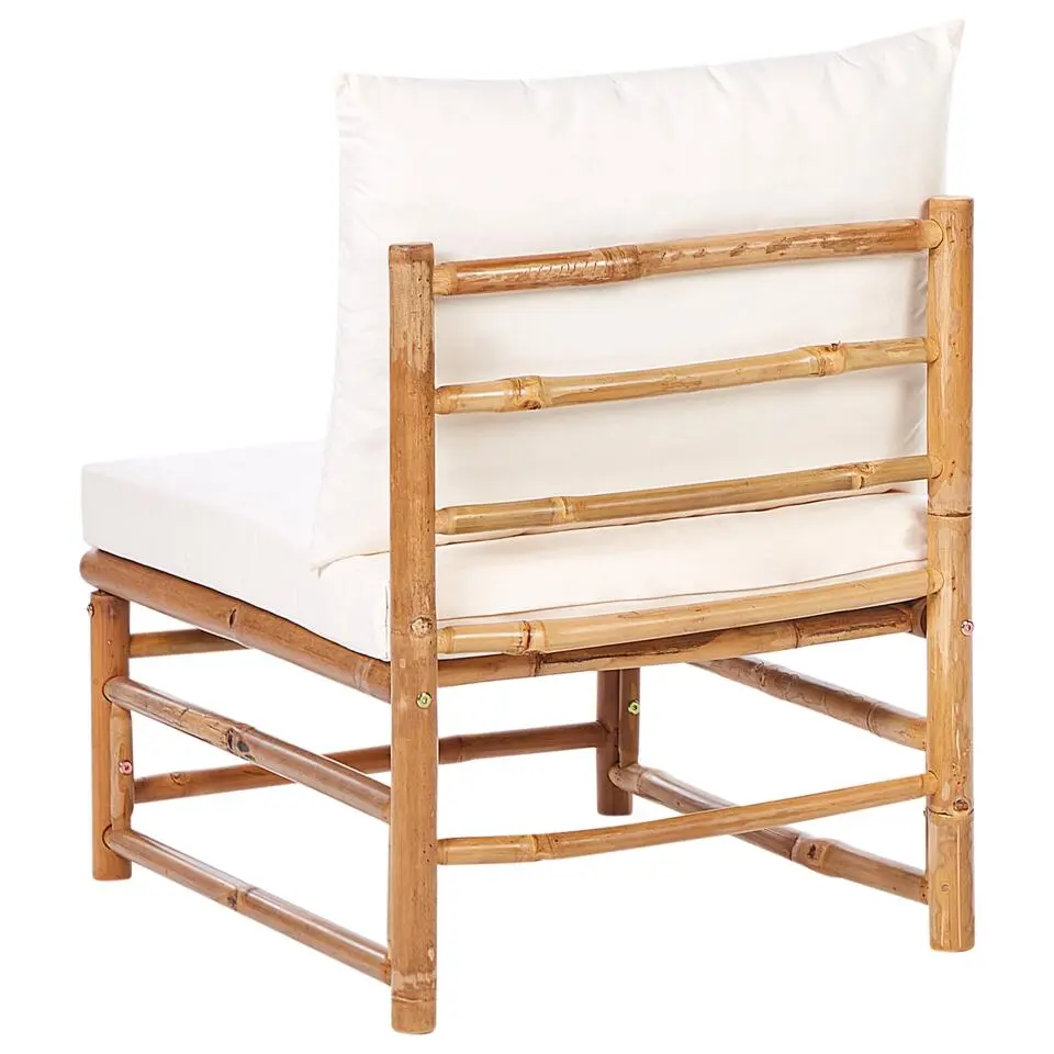 CERRETO - Loungeset 6-zits - Wit - Bamboehout