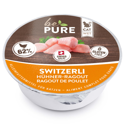 bePure Katzenfutter Switzerli Hühner-Ragout