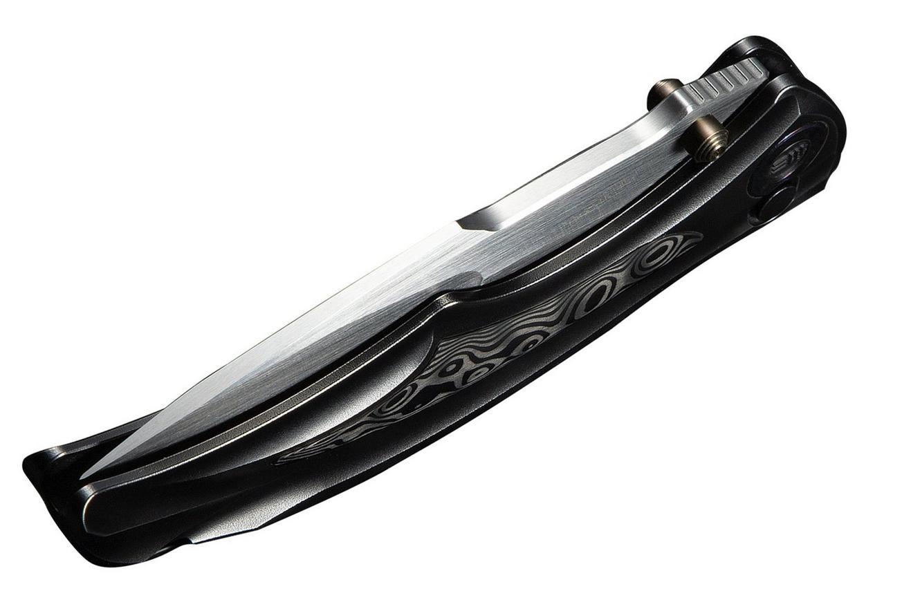 WE Knife Tighe Down WE24054-2 Hand Satin Böhler M390, Integral Polished Black Titanium Rose CF Inlay, zakmes, Brian Tighe design