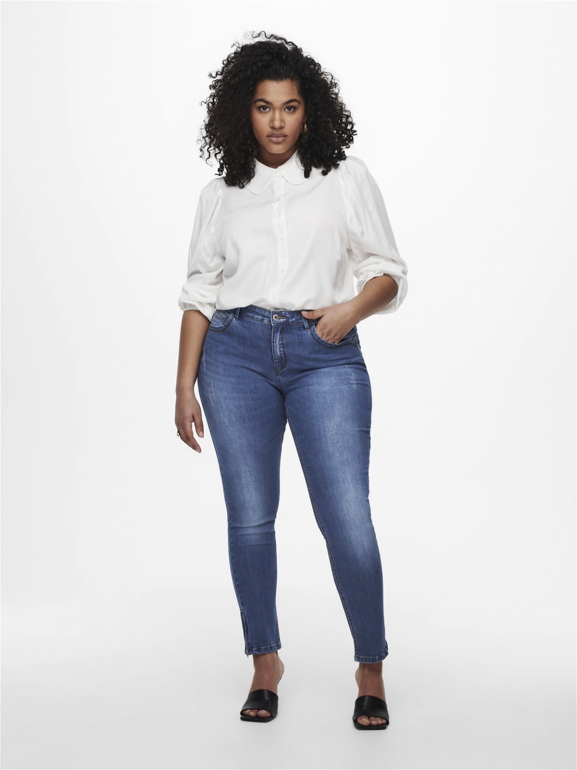 CARKARLA Mittlere Taille Skinny Fit Jeans Medium Blue Denim
