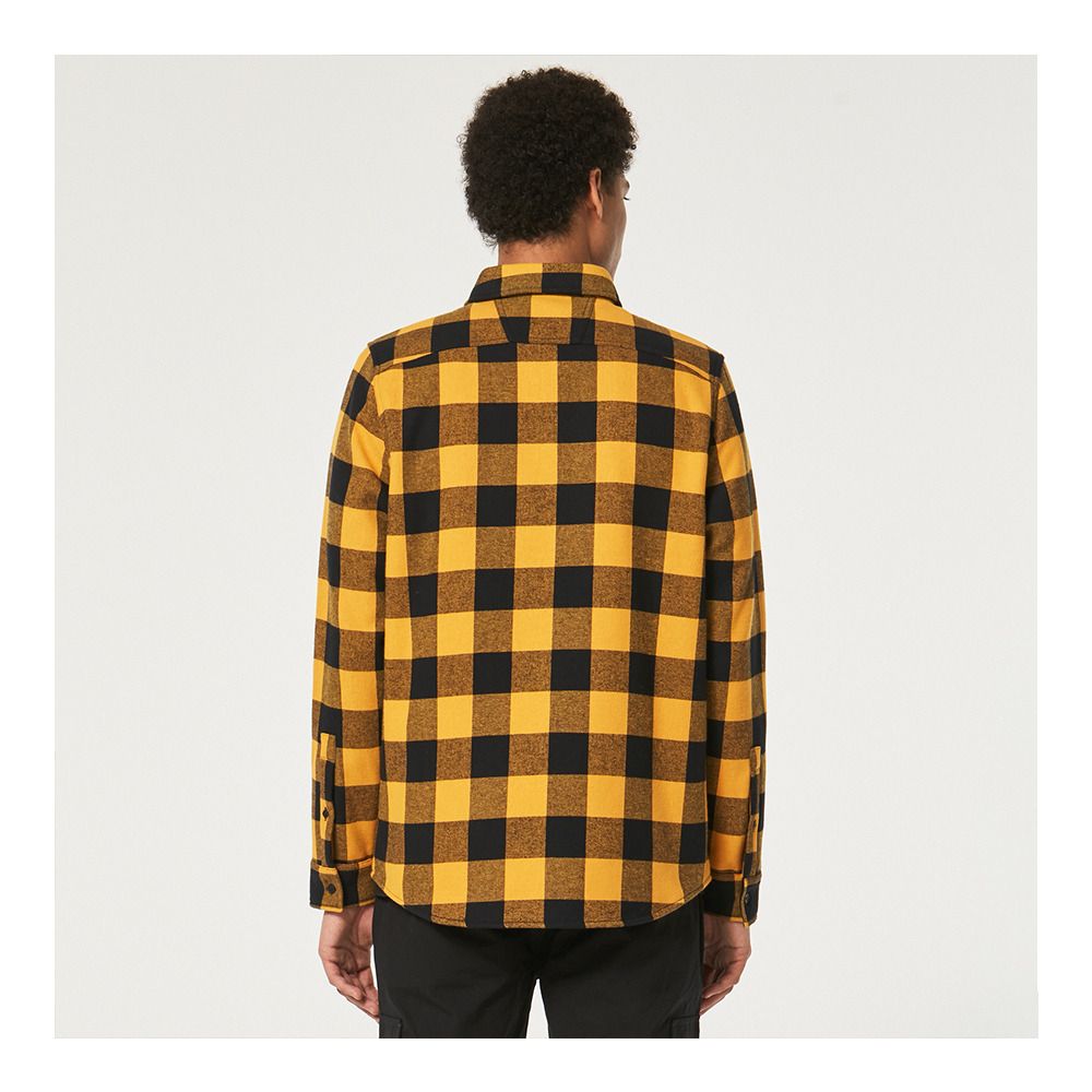 Oakley BEAR COZY FLANNEL - Chemise Homme amber yellow/black check