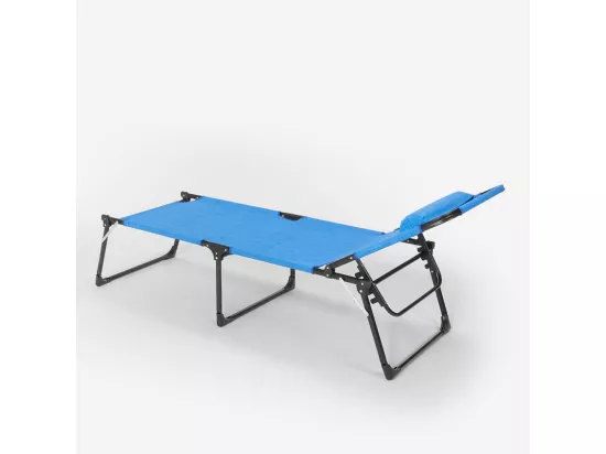 2 chaises longues pliantes en aluminium plage et jardin Gold Coast