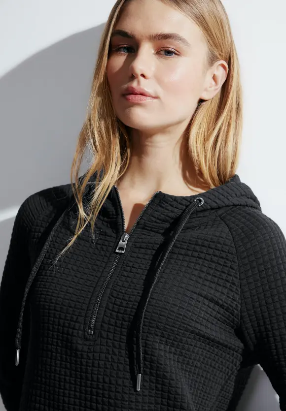 Hoodie Kleid - Black