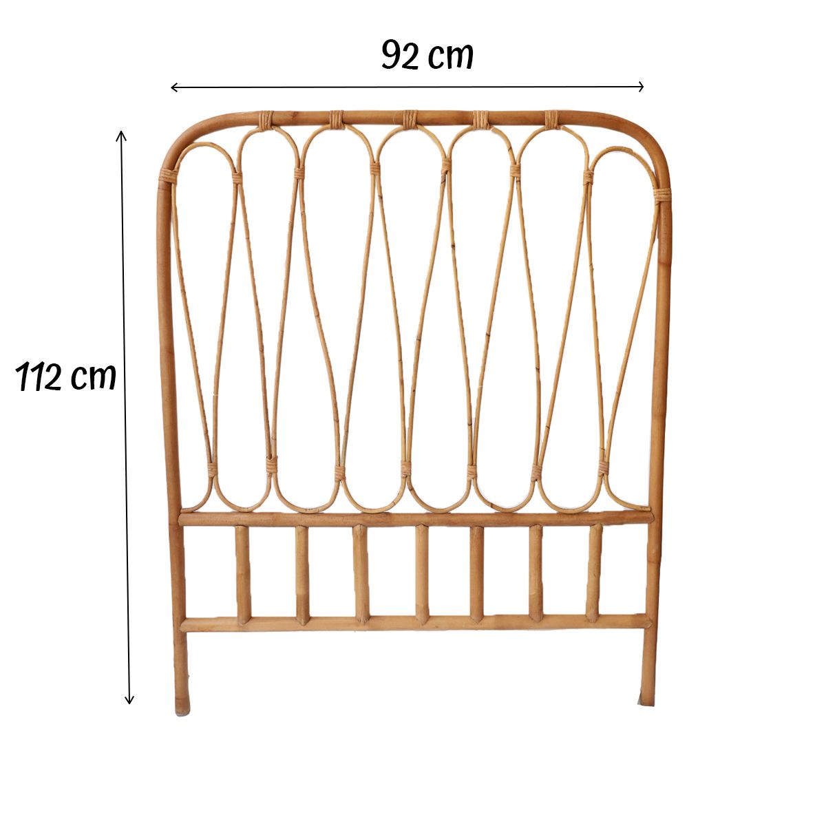 Tête de lit rotin enfant Rizière