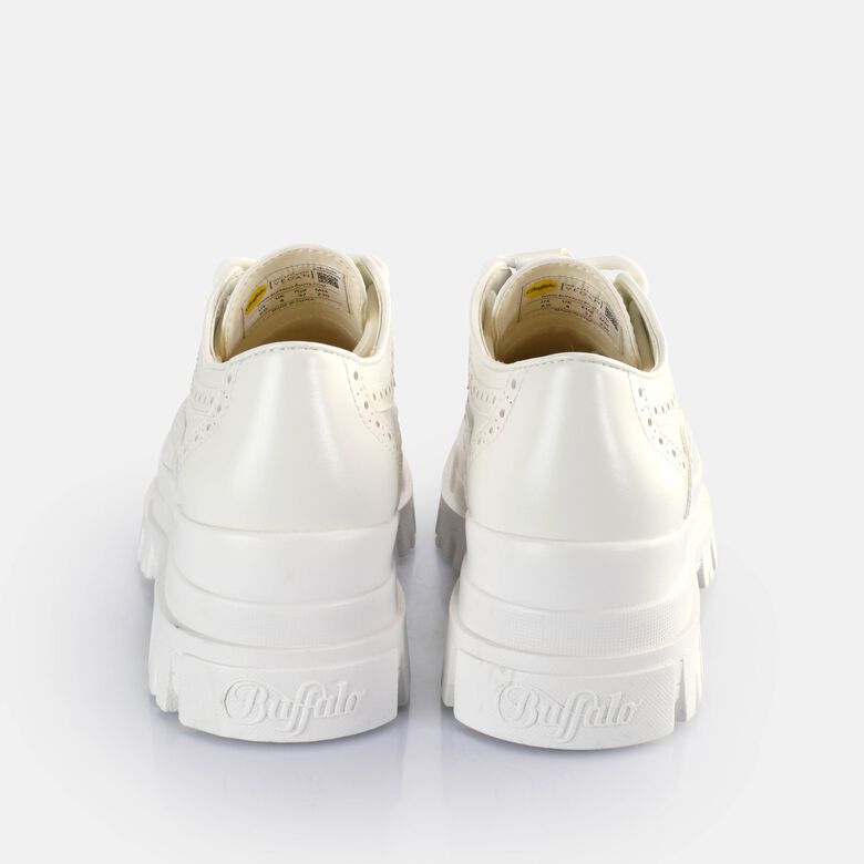Aspha Brogue Chaussures basses véganes, blanc