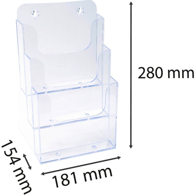 Présentoir distributeur de table 3 cases A5 Exacompta