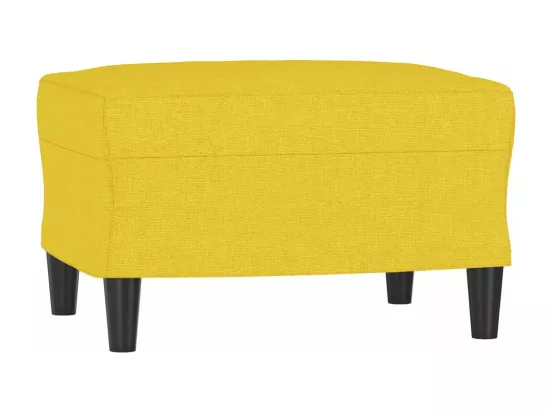 Ensemble de canapés 4 pcs avec coussins jaune clair tissu