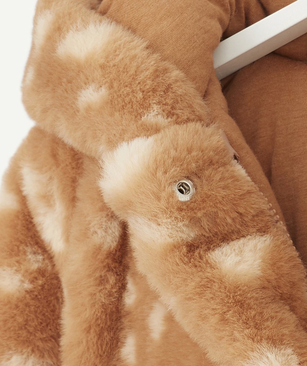 MANTEAU IMITATION FOURRURE ET REMBOURRAGE RECYCLÉ BÉBÉ FILLE
