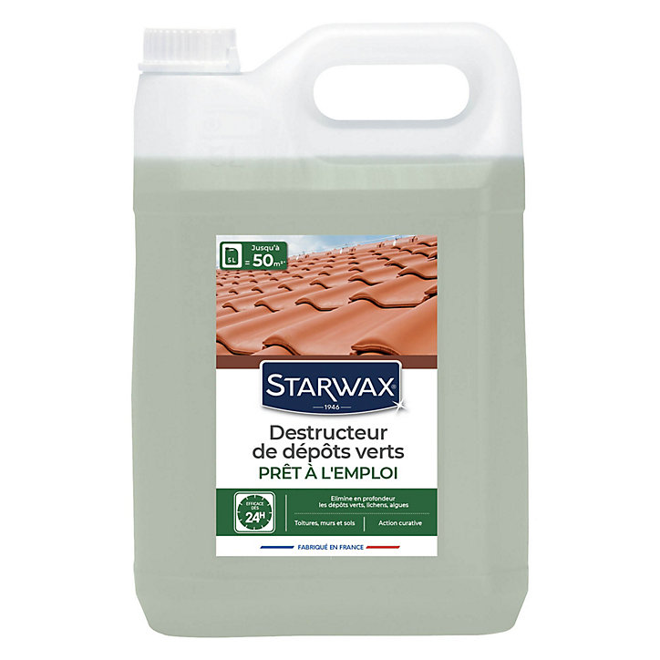 Destructeur de dépôts verts toitures, murs et sols PAE Starwax 5L