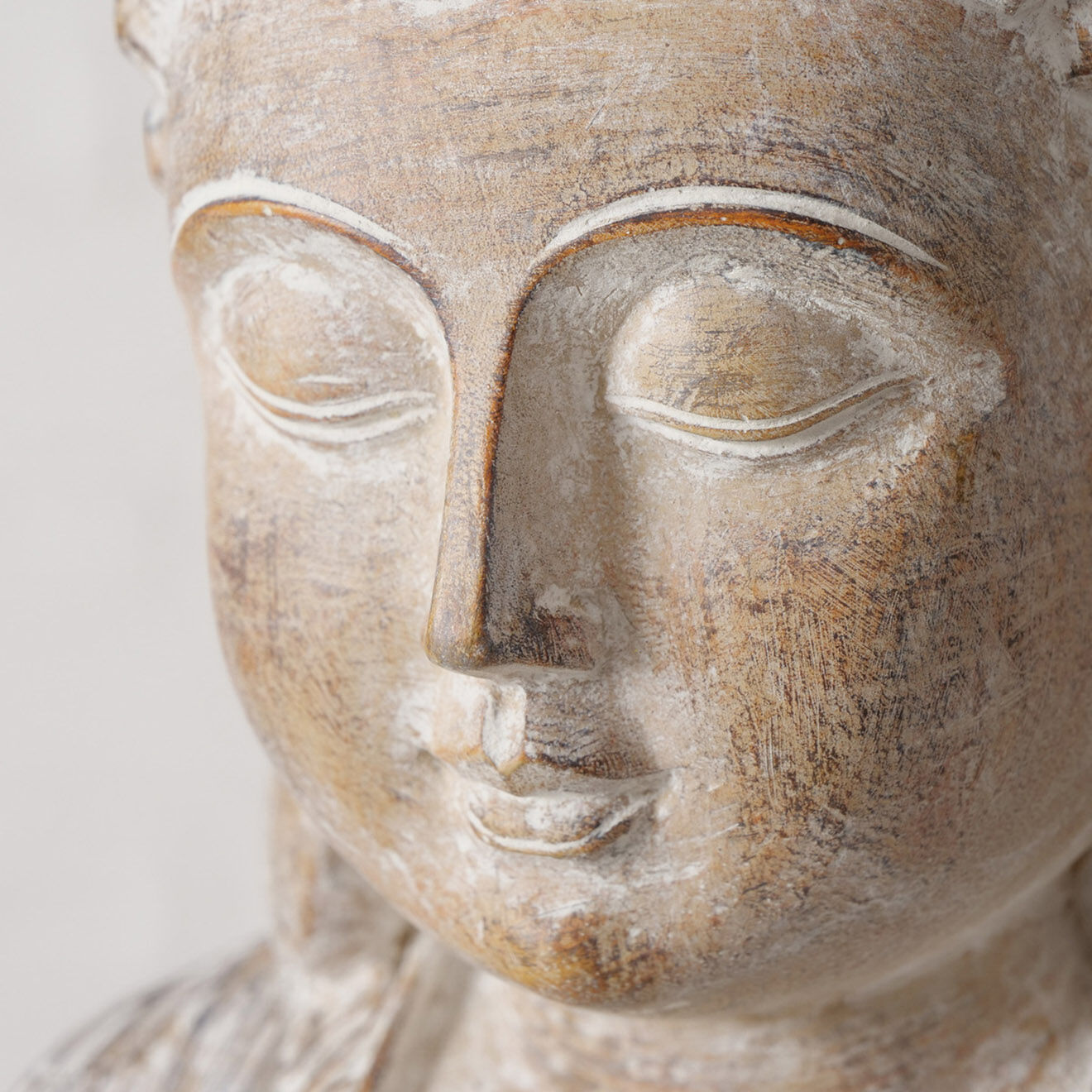Boltze Figurine Buddha Nehmet avec bougeoir beige - 20x14x30 cm