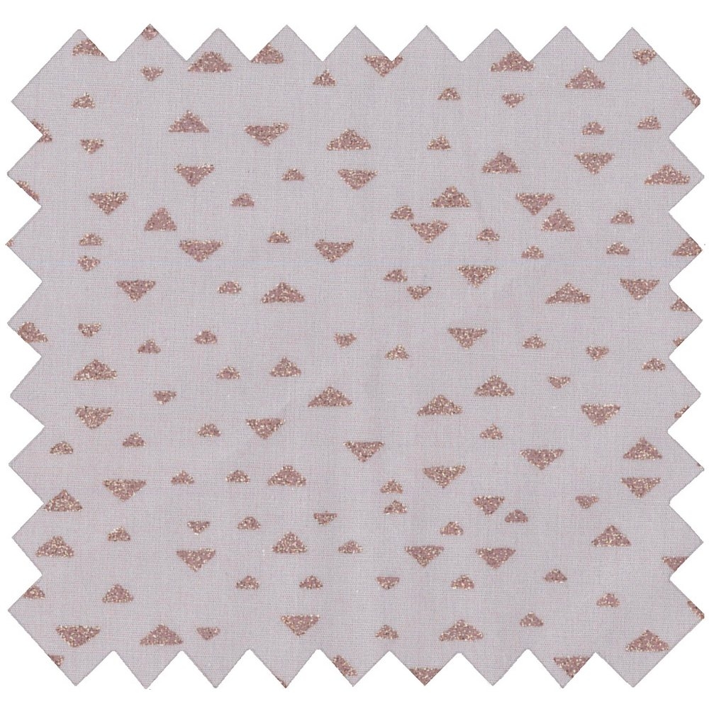 Coupon Tissu 50 Cm Triangle Cuivré Gris