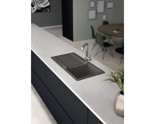 CENTA spoelbak Naos 45 860 x 435 mm donkergrijs NAOS 45 DG