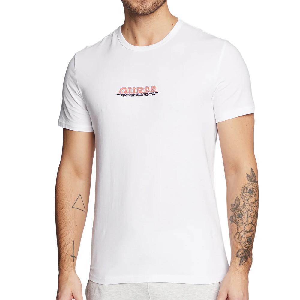 Guess T-shirt Blanc Homme Guess Maksim