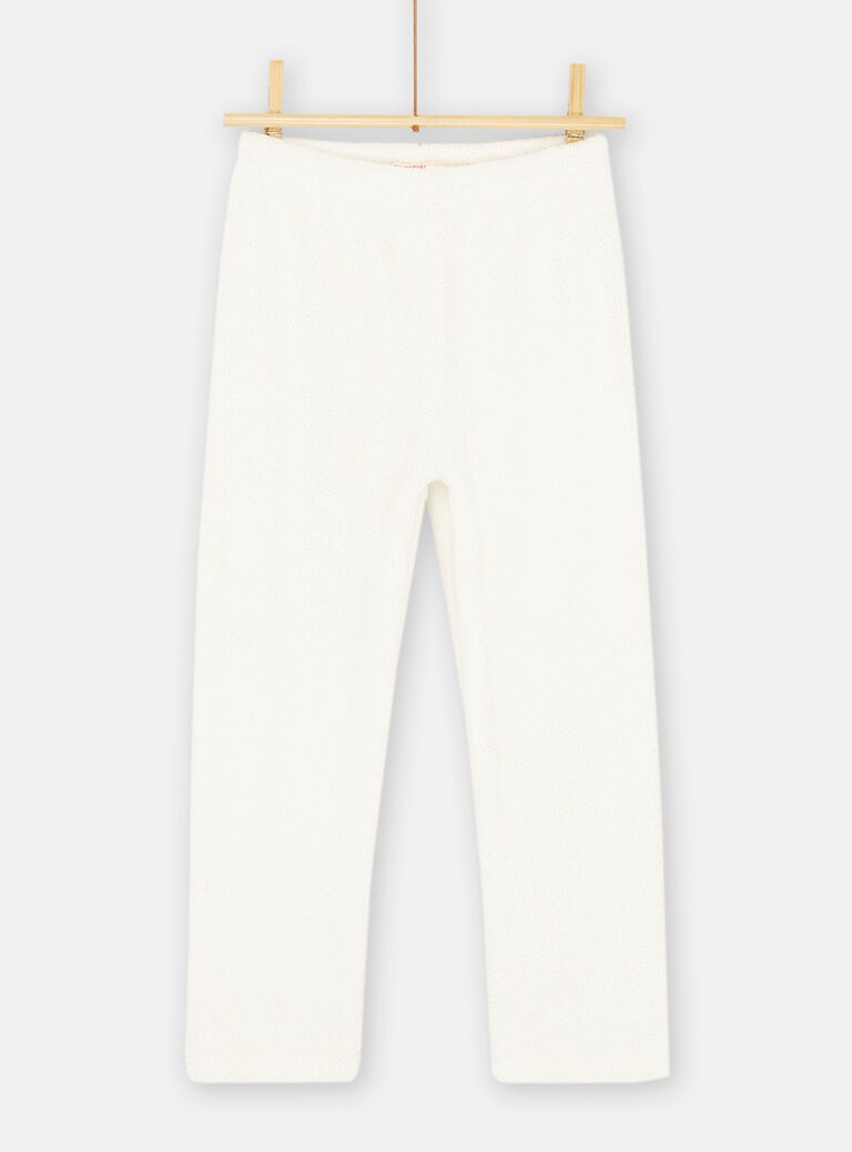 Ensemble pyjama écru à imprimé à pois