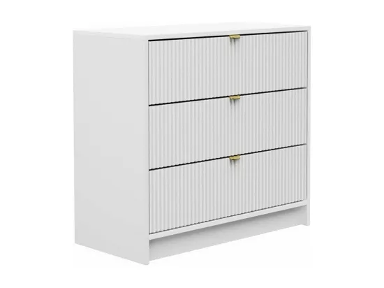 Commode Comfivo Larmire 102, Blanc, Avec tiroirs, 75x80x40cm