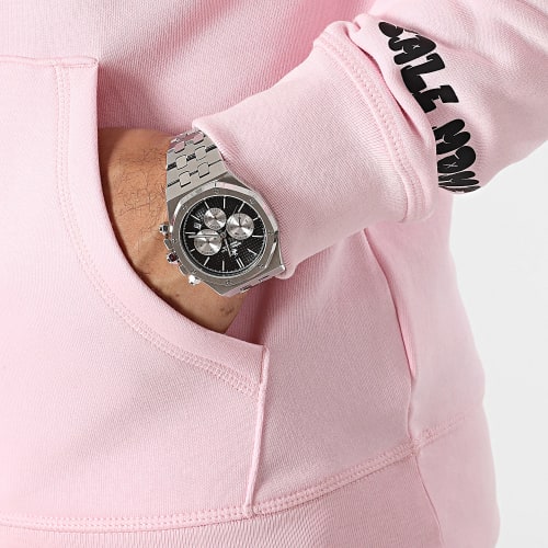Sweat Capuche Sleeve Lapin Graffiti Rose