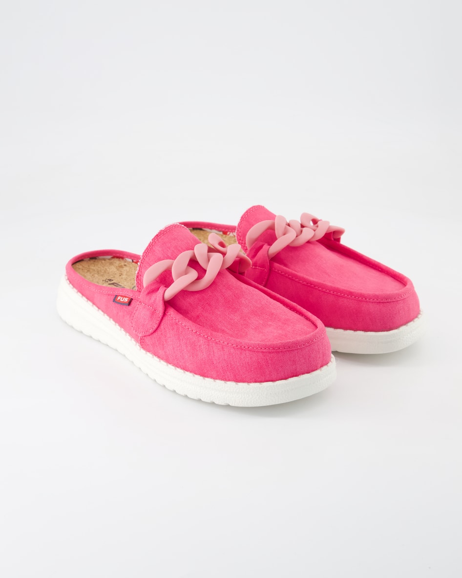 Fusion Ella washed Pantoletten in Pink