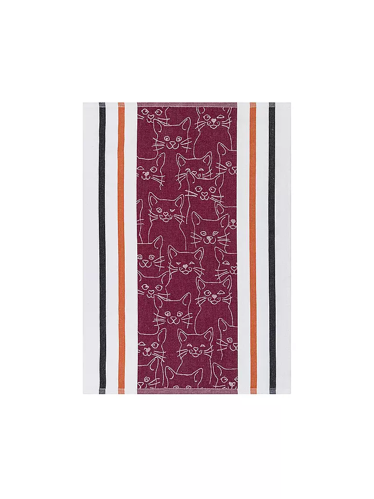 KRACHT Halbleinen Jacquardtuch 3er Pkg Cat bunt