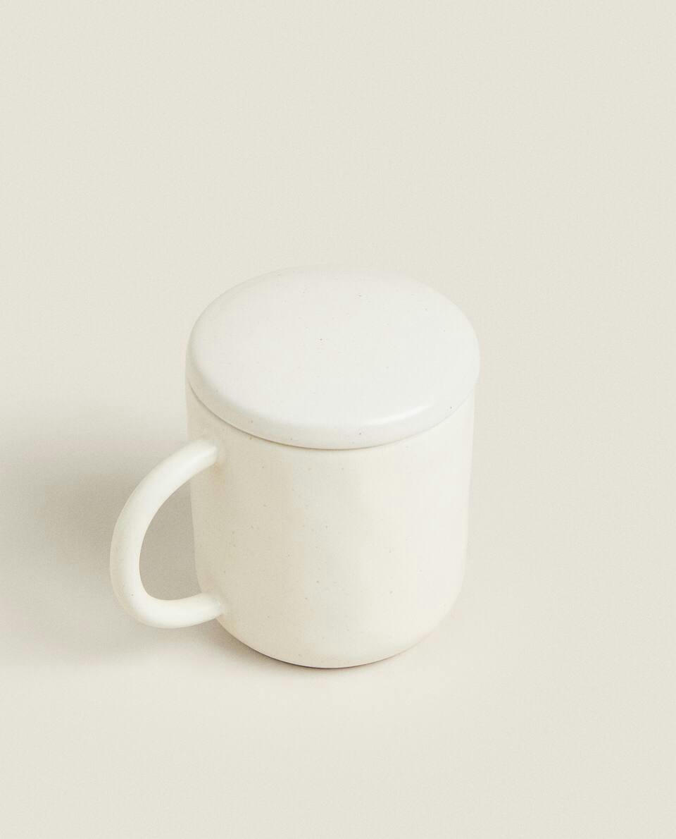 CANECA TEXTURIZADA COM TAMPA