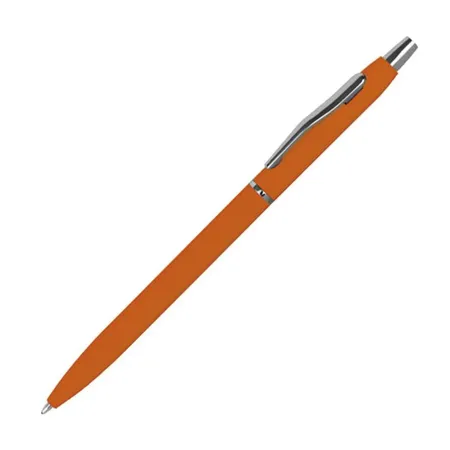 Macma Kugelschreiber aus Metall, gummiert, orange, 10 Stück